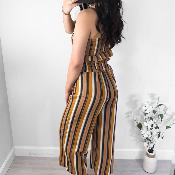 ❤️SALE❤️ Honey Love striped two piece culottes set - Picture 4 of 4